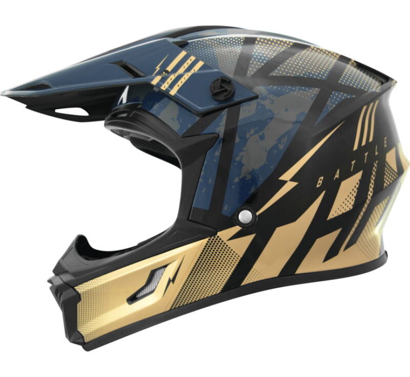 THH Helmets T710XR Battle Blue/Gold - Small