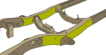 Load image into Gallery viewer, RustBuster 97-04 Dodge Dakota Front Frame Repair Kit - Right