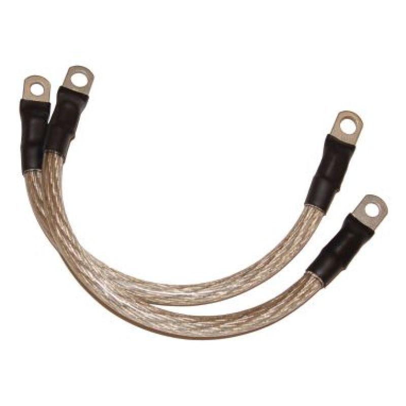 NAMZ Battery Cables 6in. Clear (1/4in. & 5/16in. Lugs) - Pair NBC-C06