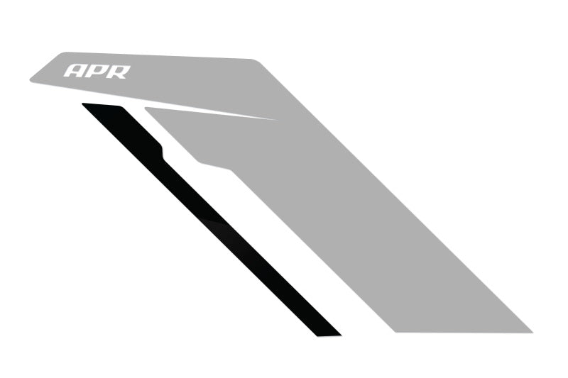 APR Sideburn Stickers - Silver APR/Black Stripe (Pair) PM100335
