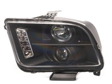 Load image into Gallery viewer, Raxiom 05-09 Ford Mustang Excluding GT500 LED Halo Projector Headlights- Black Housing (Clear Lens)