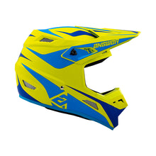 Load image into Gallery viewer, Answer 26 AR1 Mototown Helmet Matte Hyper Acid/Cyan/Dark Blue Youth  - Large