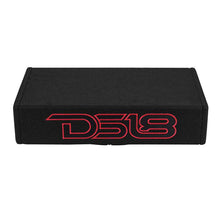 Load image into Gallery viewer, DS18 Single 10in Shallow Enclosure w/ Subwoofer 350 Watts RMS Sealed Black Carpet Amplified