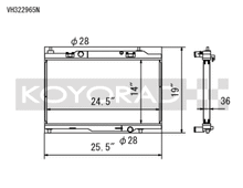 Load image into Gallery viewer, Koyo 14-19 Ford Fiesta ST 36mm Hyper Core + NFLO Triple Pass Radiator