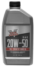 Load image into Gallery viewer, Twin Power 20W50 Synthetic Oil - Quart