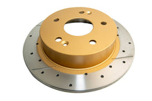 Load image into Gallery viewer, DBA 97-03 Honda Accord 3.0L Rear Drilled &amp; Slotted Rotor (w/Gold Hat)