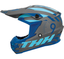 Load image into Gallery viewer, THH Helmets T730X Twister Gray/Blue Youth - Medium