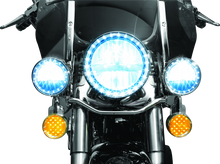 Load image into Gallery viewer, Kuryakyn LED Front Turn Signal Conversion Flat Style Insert Amber Lens
