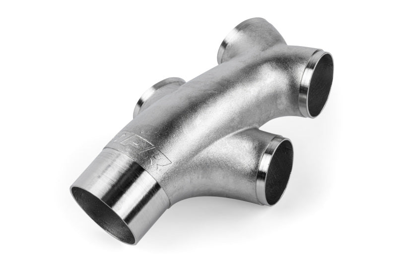 APR Cast T304 Stainless Steel Double Y-Splitter - 76mm to Quad 63.5mm (3in to Quad 2.5in) EXH0146