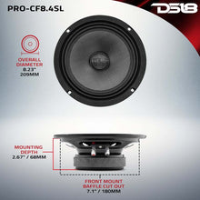Load image into Gallery viewer, DS18 8in 275 Watts RMS 4 ohm Mid-Bass Loudspeaker Shallow