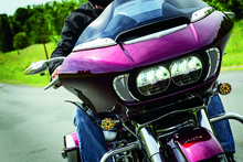 Load image into Gallery viewer, Kuryakyn Mesh Headlight Vent Accents Chrome
