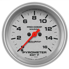 Load image into Gallery viewer, Autometer Ultra-Lite 2 5/8in 1600 Degree Pyrometer (EGT) Gauge - Marine Silver 200844-33