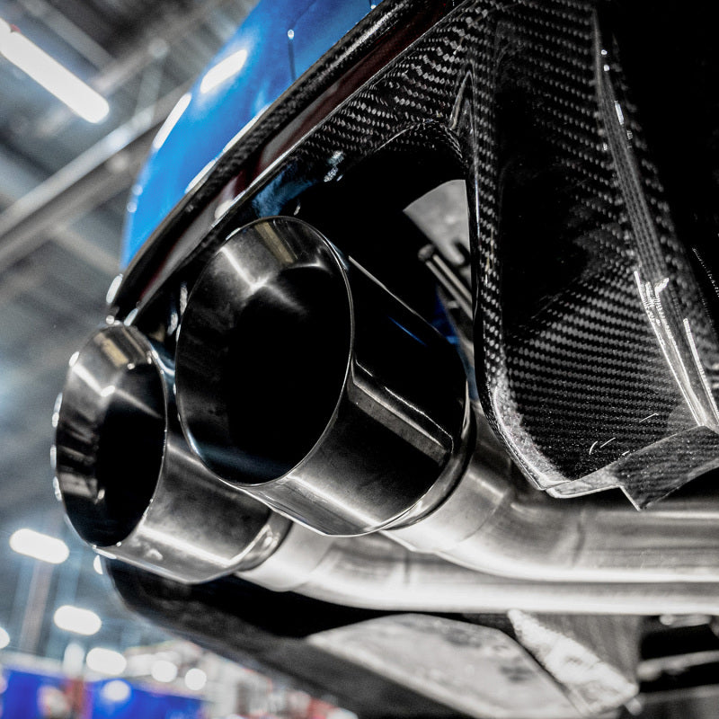 Stainless Works 22-25 Cadillac CT5-V Blackwing Catback Exhaust - Black Chrome Tips