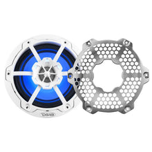 Load image into Gallery viewer, DS18 NXL-M Series Speaker w/ RGB LED Lights 6.5in 2-Way 100 Watts RMS 4 ohm White w/ Cover