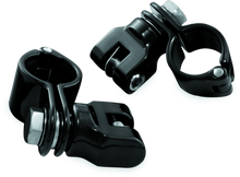 Load image into Gallery viewer, Kuryakyn 1-1/4inch Magnum Quick Clamp With Clevis Black (Pair)
