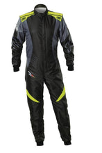Load image into Gallery viewer, OMP KS-2X ART SUIT FIA 8877-2022 BLACK / FLUO YELLOW SZ 56