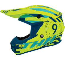 Load image into Gallery viewer, THH Helmets T730X Twister Neon Yellow/Blue Youth - Medium