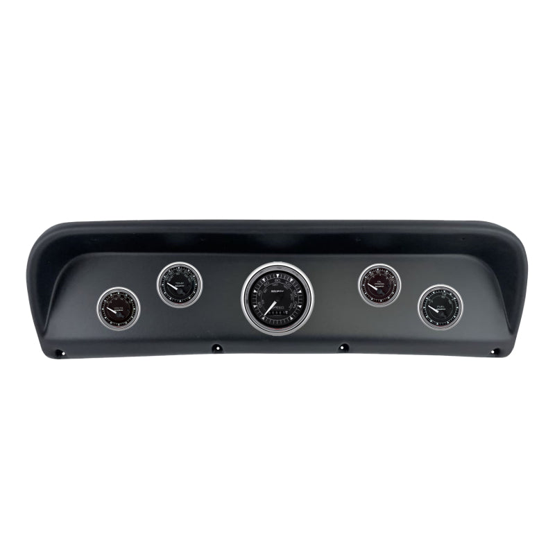 Autometer Chrono Chrome Direct Fit Dash Kit 67-72 Ford F100 (1 x 3-3/8in. / 4 x 2-1/16in.) 2937-15