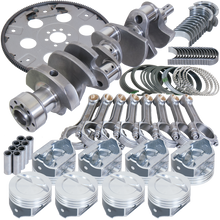 Load image into Gallery viewer, Eagle Chevy 350 1Pc 3.750in Crank 5.700in I-Beam Rods 4.040in Pistons 168 Tooth FP Balanced Assembly