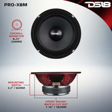 Load image into Gallery viewer, DS18 8in 275 Watts RMS 8 ohm Mid-Range Loudspeaker