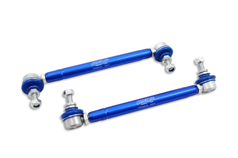 SuperPro 2004 Mazda 3 i Front HD Adjustable End Link Set (10mm Studs 254mm to 305mm) - GTR Auto