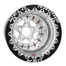 Load image into Gallery viewer, Weld Racing Alumastar - 15x16 / 5x4.75 / 4in BS - Black SBL MT - Polished Center - Polished Shell