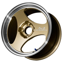 Load image into Gallery viewer, Advan ONI2 15X6 +35 4x100 Machining and Champagne Gold