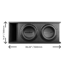 Load image into Gallery viewer, DS18 Dual 12in 2000 Watts RMS 2x ZXI12.4D Loaded Ported Enclosure w/ Subwoofer