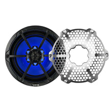 Load image into Gallery viewer, DS18 NXL-M Series Speaker w/ RGB LED Lights 8in 2-Way 125 Watts RMS 4 ohm Black Crbn Fiber w/ Cover