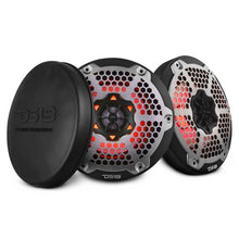 Load image into Gallery viewer, DS18 NXL-M Series Spkr w/ RGB LED Lights 6.5in 2-Way 100 Watts RMS 4 ohm Blk Grill Detached w/ Cover