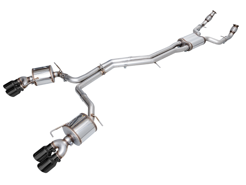AWE Tuning 19-23 Audi C8 S6/S7 2.9T V6 AWD Touring Edition Exhaust - Diamond Black Tips 3015-43107