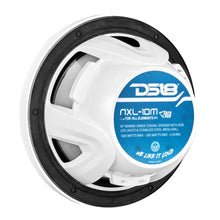 Load image into Gallery viewer, DS18 NXL-M Series Spkr w/ RGB LED Lights 10in 2-Way 200 Watts RMS 4 ohm Wht Grill Detached w/ Cover