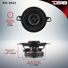 Load image into Gallery viewer, DS18 3.5in 40 Watts RMS 4 ohm 2-Way Coaxial Speaker w/ Kevlar Cones