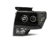 Load image into Gallery viewer, Raxiom 09-14 Ford F-150 Super White LED Halo Projector Headlights- Black Housing (Clear Lens)