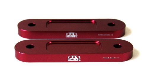 BLOX Honda S2000 Racing Front 12mm Thin Spacer Bump Steer Kit - Red (Lowered 1in and more) - GTR Auto