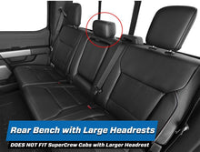 Load image into Gallery viewer, PRP 2021+ Ford 150/ 2023+ SuperDuty Rear Seat Covers (Pair) - Black w/ Red Stitch