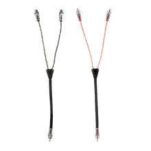 Load image into Gallery viewer, DS18 Level 3 RCA Wire Y Connector 1 Male to 2 Female Black + Red Kit