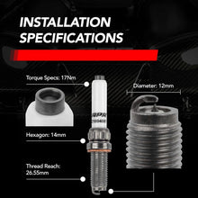 Load image into Gallery viewer, APR EA825/EA839/9A2 Iridium Pro Spark Plug - Heat Range 10 - 12mm x 26.5mm x 14mm - SINGLE Z1004081