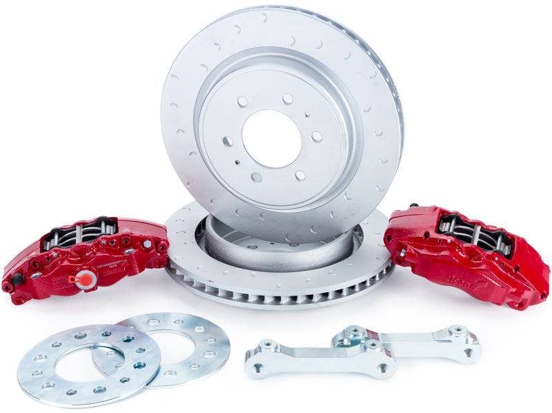 Alcon 10-14/17-18 Raptor/09-17 F150 360x32 Rotors 4-Piston Rear Brake Kit w/o Elect Park Brake - Red ALABKR5059D07