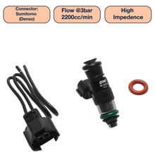 Load image into Gallery viewer, DeatschWerks Universal 2200cc Single Fuel Injector / 34mm Length / 14mm O-Ring Seals
