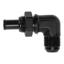 Load image into Gallery viewer, DeatschWerks 10AN Male Flare Bulkhead to 1/2in Hose Barb 90-Degree
