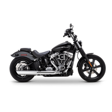 Load image into Gallery viewer, Vance &amp; Hines 2025+ HD Softail Twin Slash 4in Round Chrome Slip-On Exhaust
