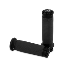Load image into Gallery viewer, Burly Brand 82-17 H-D Dual Cable Set Hawk Billet Handle Grip Set - Textured Black