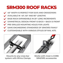 Load image into Gallery viewer, Go Rhino SRM300 Tri-Rail Kit (For 60x40in. Rack) - Tex. Blk (Rails ONLY - Req. Platform)