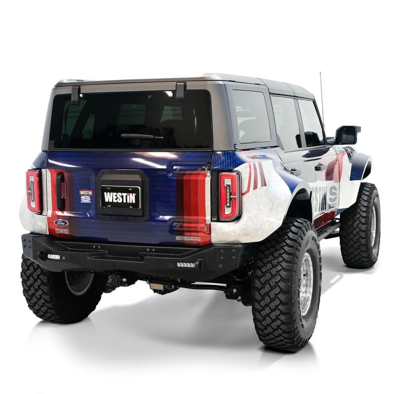 Westin 21-25 Ford Bronco (Excl. Sport) Spare Tire Delete Plate - Tex. Blk - GTR Auto