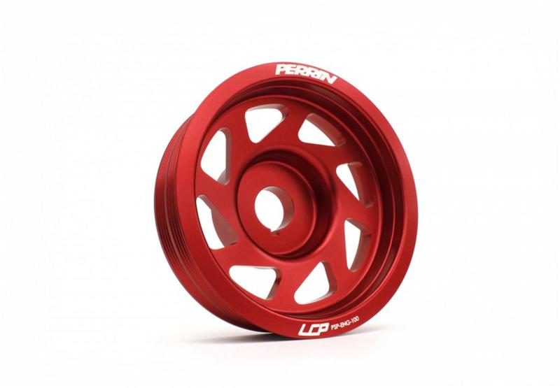 PERRIN 93-14 Subaru Impreza (Incl. 02-14 WRX) / 04-21 STI Lightened Crank Pulley - Red - GTR Auto