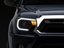 Load image into Gallery viewer, Raxiom 12-15 Toyota Tacoma Axial Series Headlights w/ LED Bar- Black Housing (Clear Lens)