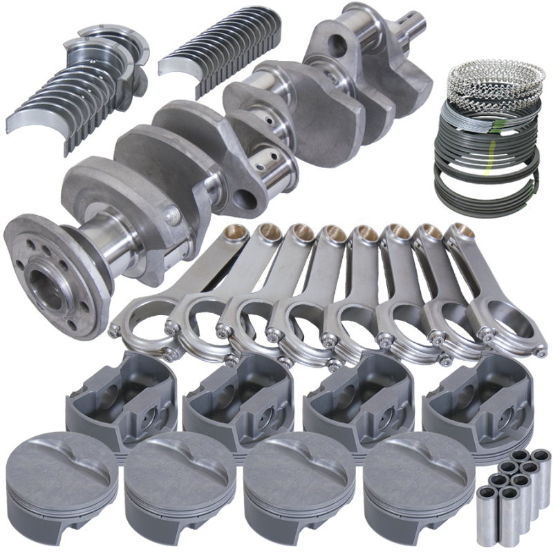 Eagle Chevy 350 3.750in Crank 6.000in H-Beam -5cc Flat Top 4.040in Pistons Rotating Assembly