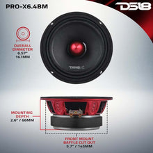 Load image into Gallery viewer, DS18 6.5in 250 Watts RMS 4 ohm Mid-Range Loudspeaker Bullet Loudspeaker