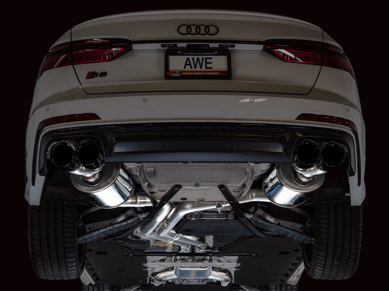 AWE Tuning 19-23 Audi C8 S6/S7 2.9T V6 AWD Touring Edition Exhaust - Diamond Black Tips 3015-43107